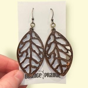 Real Baltic birch leaf earrings - 💕 support small business 💕